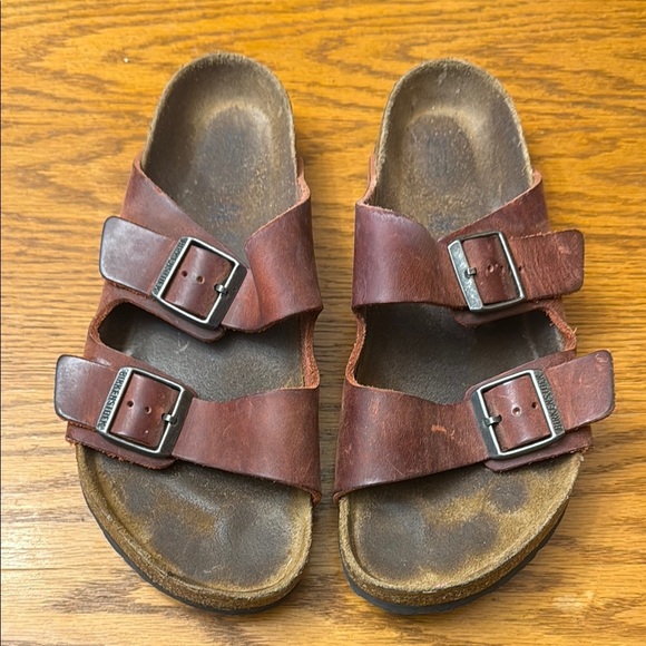 Brown Leather Kids Sandals - Picture 1 of 5